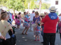 Dancing in the plaza to celebrate San Isidro--we had to join in!