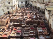 The Tanneries- they use the same method to dye leather that has been used for centuries. 