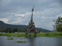 The leaning tower of stupa