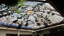 mosaic glass dome at our hotel 