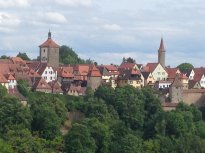 Looking towards the north end of Rothenburg ob der Tauber