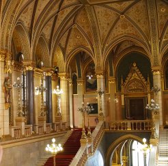 Spectacular ornate interior of the Parliament Buildings