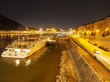 Budapest and the Danube glitter at night