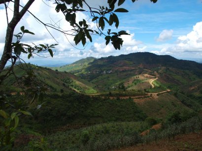 The hills near Kalaw  -- amazing views from  the restaurant