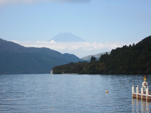 You can just see the outline of Mt.Fuji in the distance...