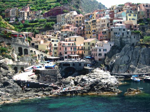 The beautiful town of Manarola