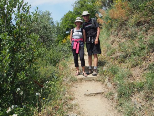 Hiking above Manarola in the Cinque Terre